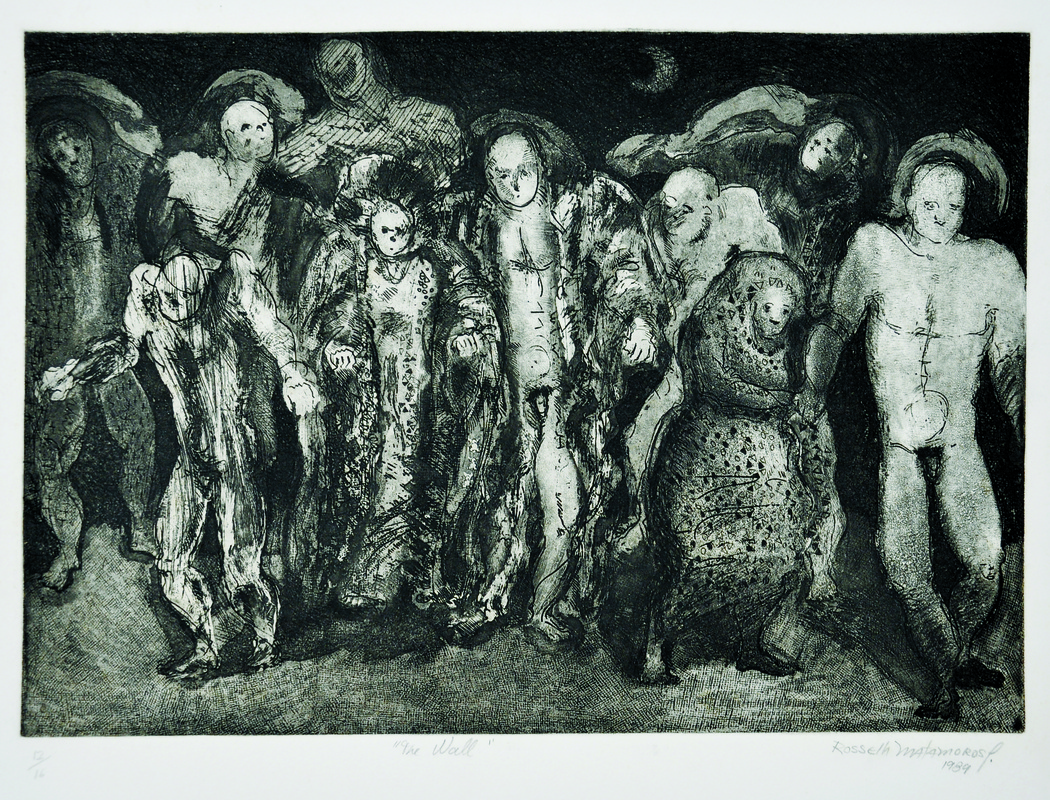 BERLIN WALL. Etching 50 x 40 cm. Washington DC 1989